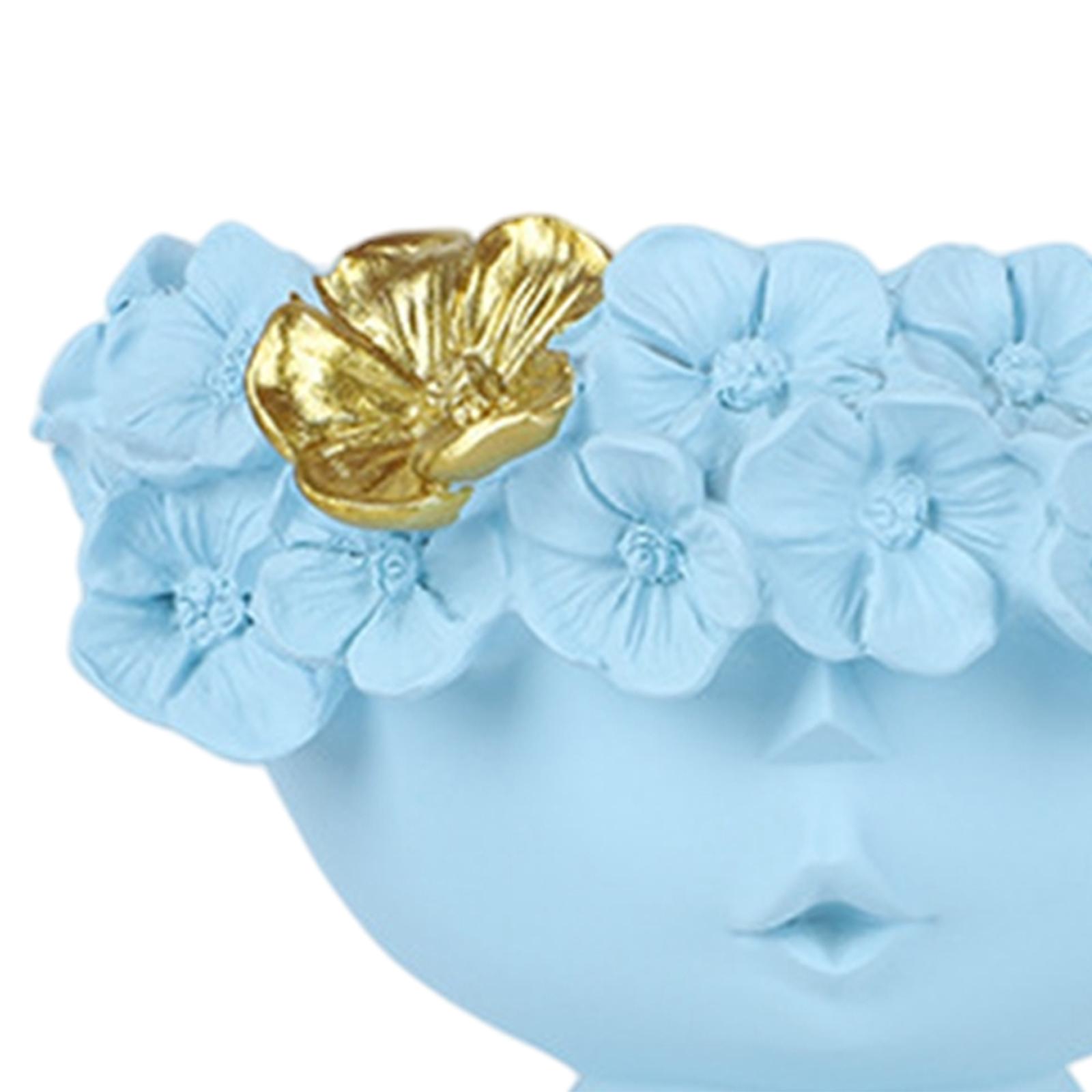 Resin Art Table Top - Creative Ceramic Female Face Art Vase