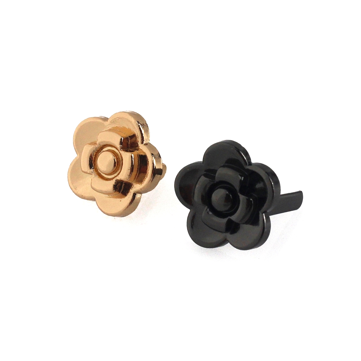 Resin Art Ring - 2pcs Metal Rose Flower Shape Buckle