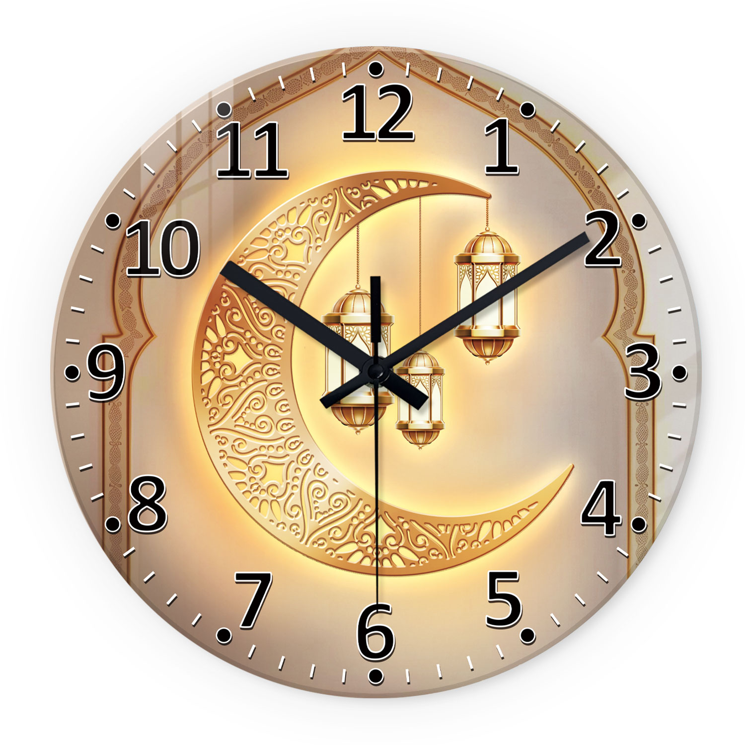 Resin Art Wall Clock - A Modern Accessible Luxury Golden Moon