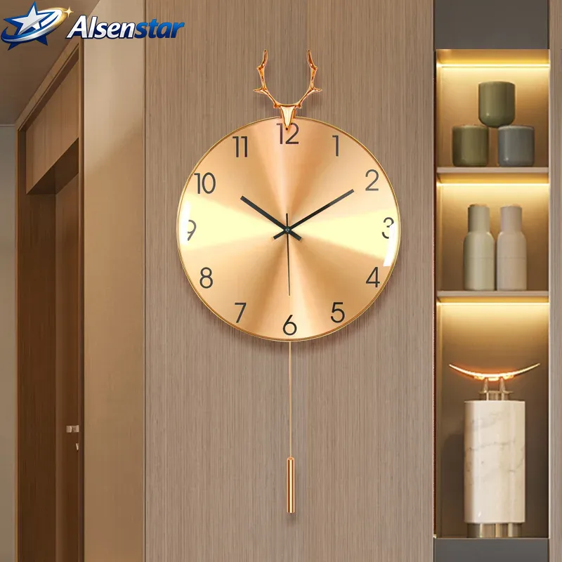 Nordic Luxury Wall Clock for H - Resin Art Wall Clock ulasan dan harga
