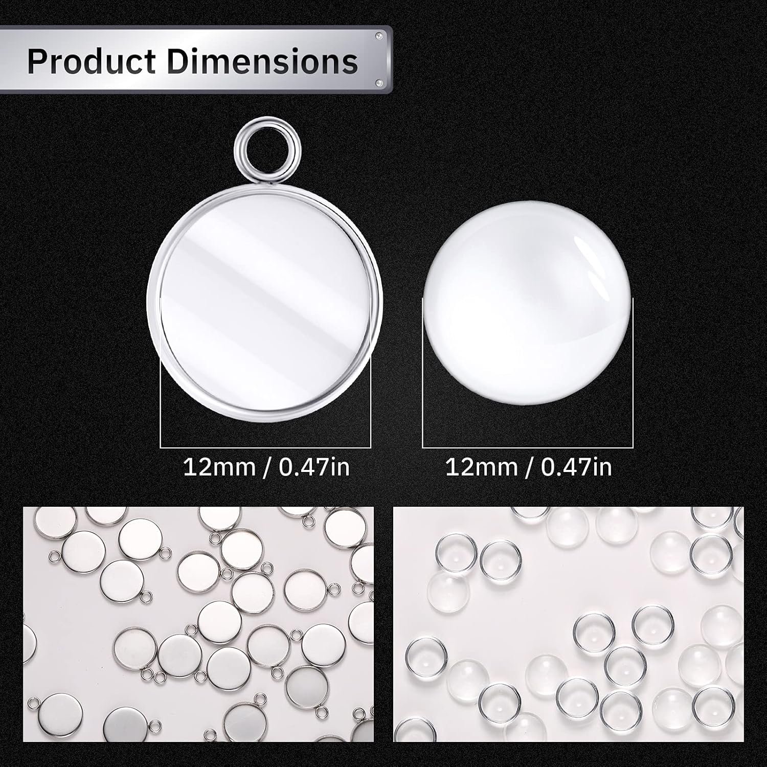 20 Pieces Stainless Steel Roun - Resin Art Keychain ulasan dan harga