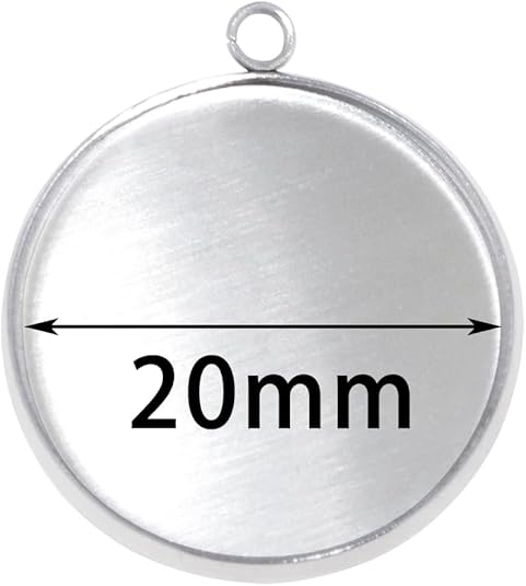 20 Pieces Stainless Steel Roun - Resin Art Keychain ulasan dan harga