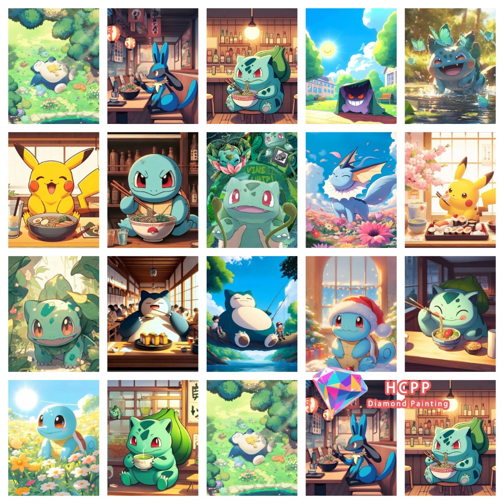 Pikachu Bulbasaur Squirtle Ani - Resin Art Anime ulasan dan harga