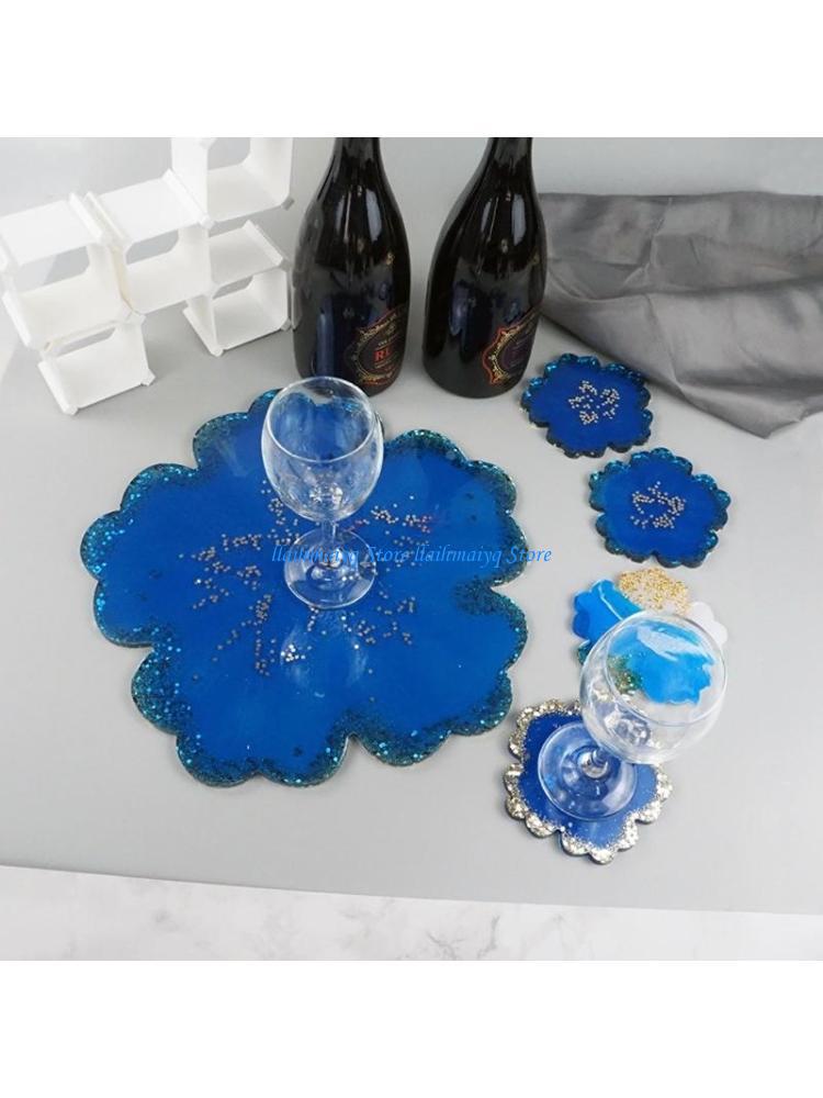 573B 5Pieces Large Flower Resi - Resin Art Geode ulasan dan harga