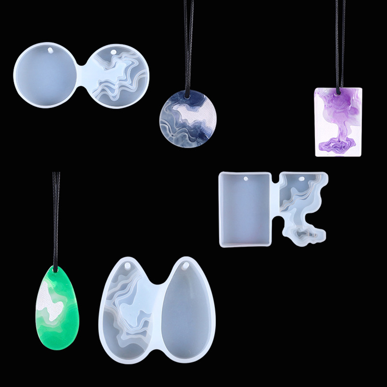 3pcs DIY Crystal Mold Set Roun - Resin Art Geode ulasan dan harga