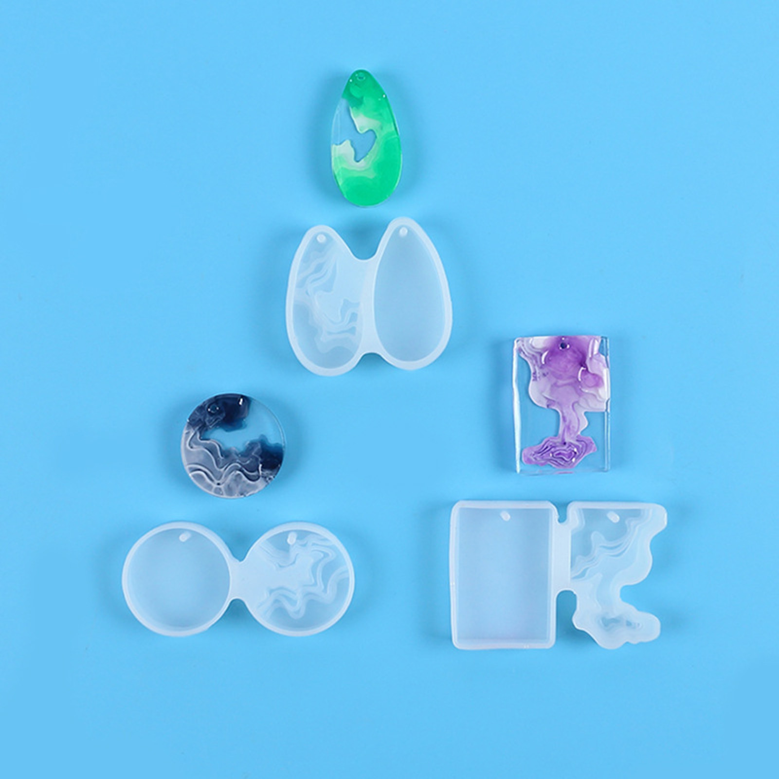 3pcs DIY Crystal Mold Set Roun - Resin Art Geode ulasan dan harga