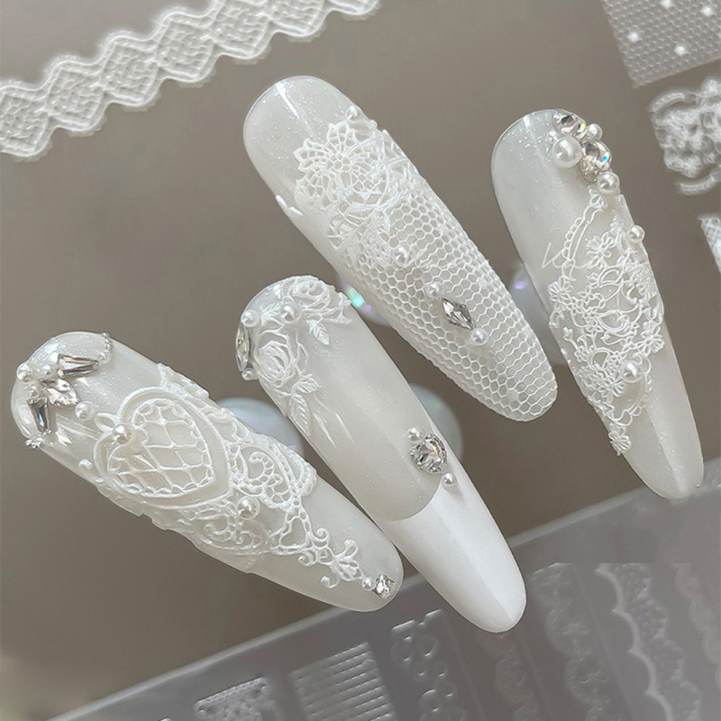 1pc Lace 3D Silicone Nail Mold - Resin Art Templates Free ulasan dan harga