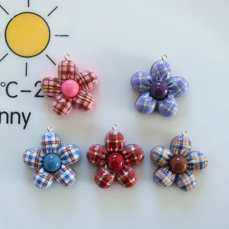 10Pcs Sweet Flower Planar Resi - Resin Art Keychain ulasan dan harga