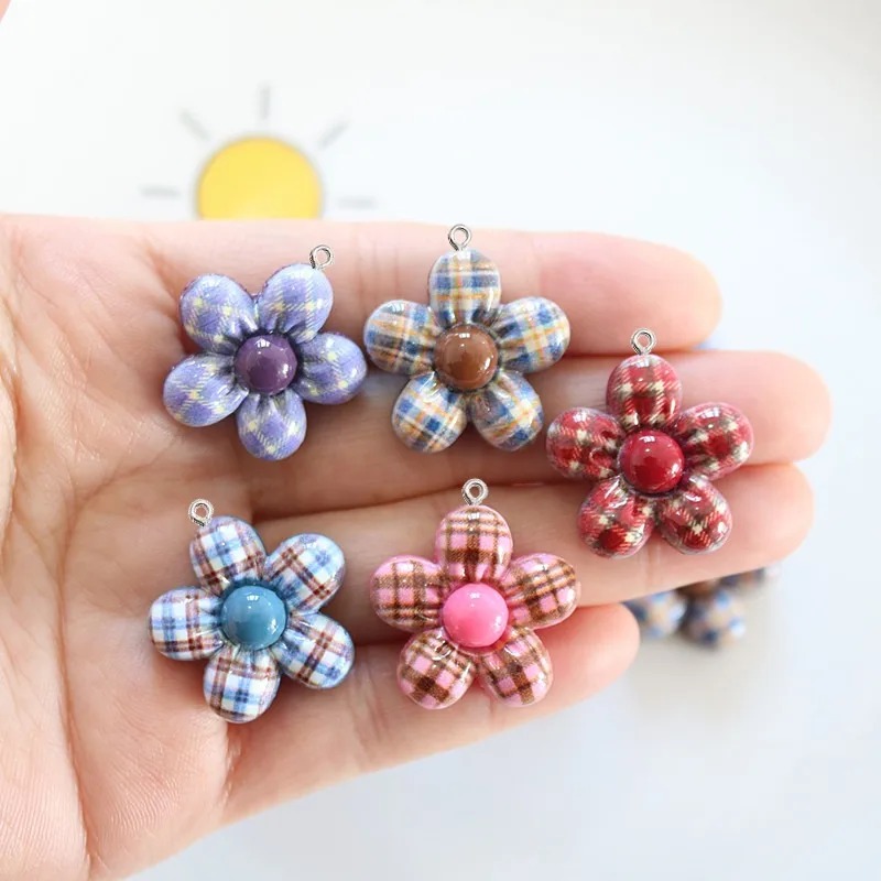 10Pcs Sweet Flower Planar Resi - Resin Art Keychain ulasan dan harga