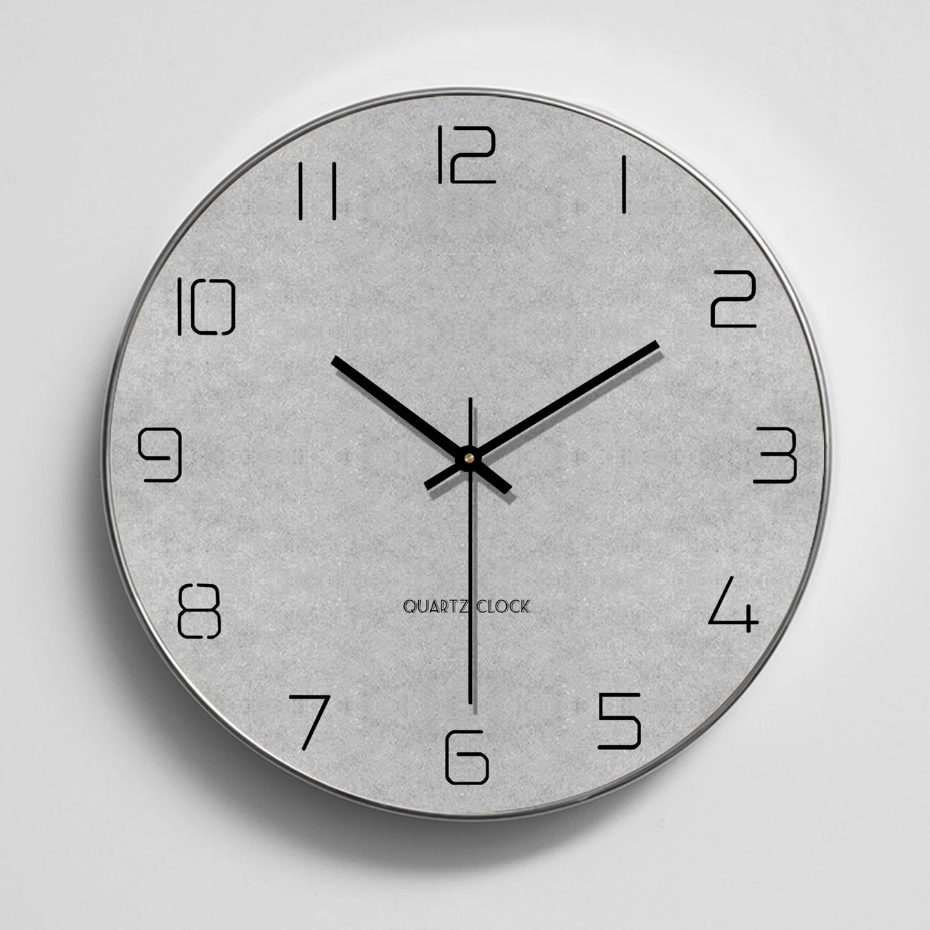 Grey Round Wall Clock Modern D - Resin Art Wall Clock ulasan dan harga