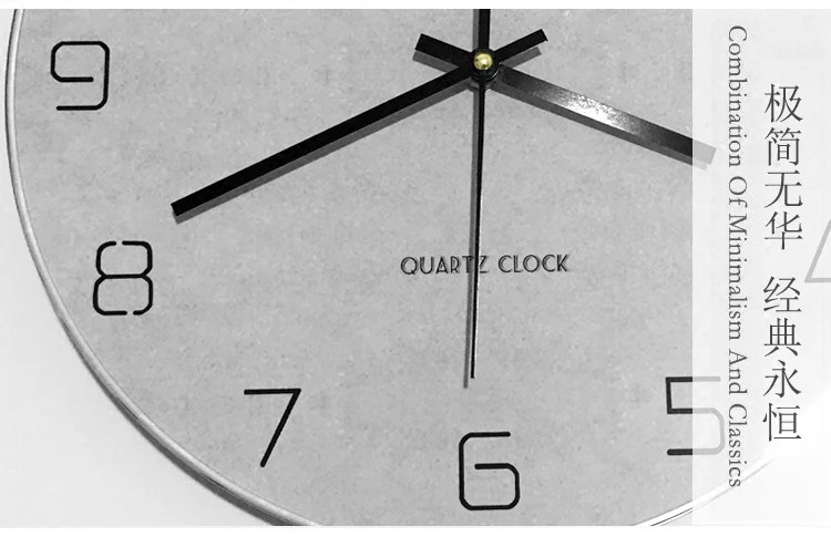 Grey Round Wall Clock Modern D - Resin Art Wall Clock ulasan dan harga