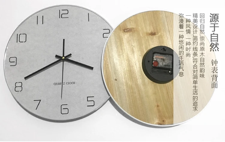 Grey Round Wall Clock Modern D - Resin Art Wall Clock ulasan dan harga
