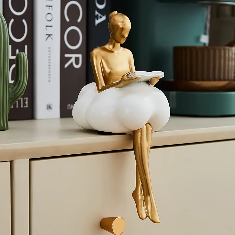 Cloud Girl Sculpture Abstract  - Resin Art Aesthetic ulasan dan harga