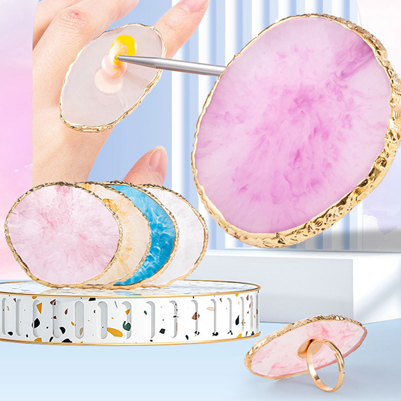 1Pc Resin Stone Nail Art Palet - Resin Art Ring ulasan dan harga