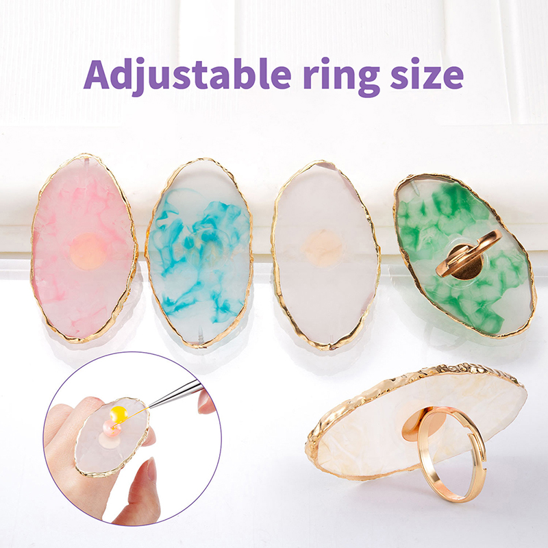 1Pc Resin Stone Nail Art Palet - Resin Art Ring ulasan dan harga