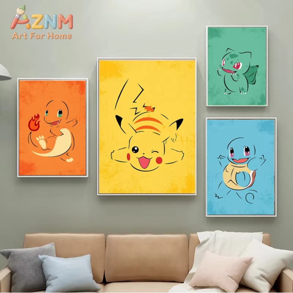 1/4pcs Pokemon Anime Pikachu C - Resin Art Gift ulasan dan harga