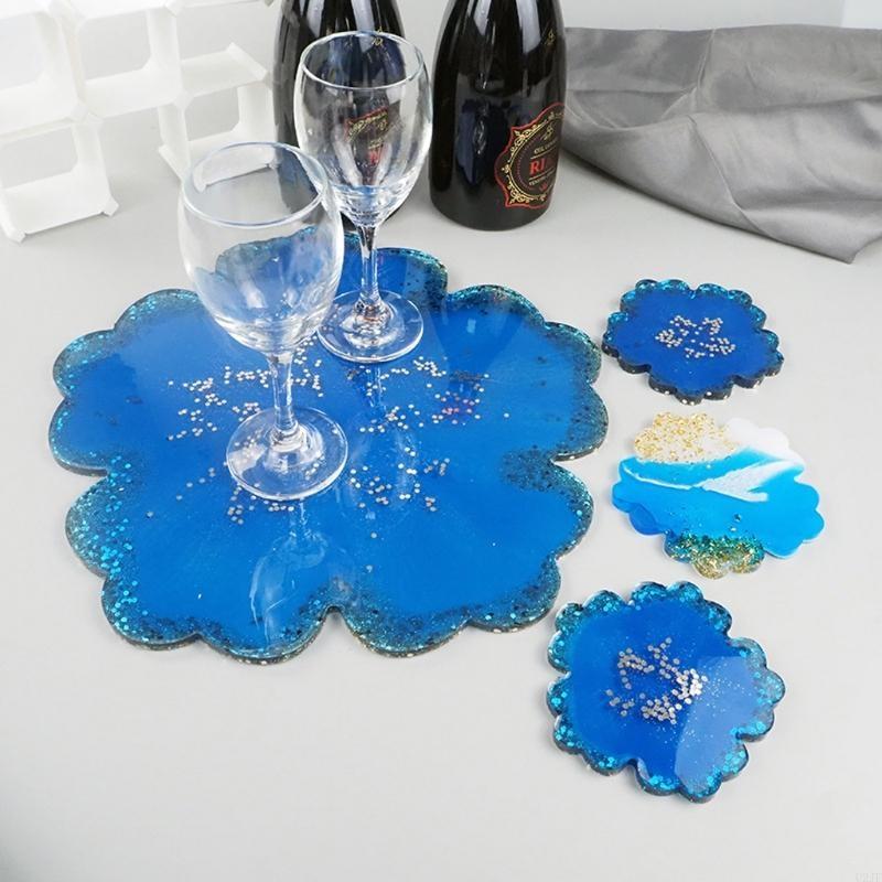 5Pieces Large Flower Resin Mol - Resin Art Geode ulasan dan harga
