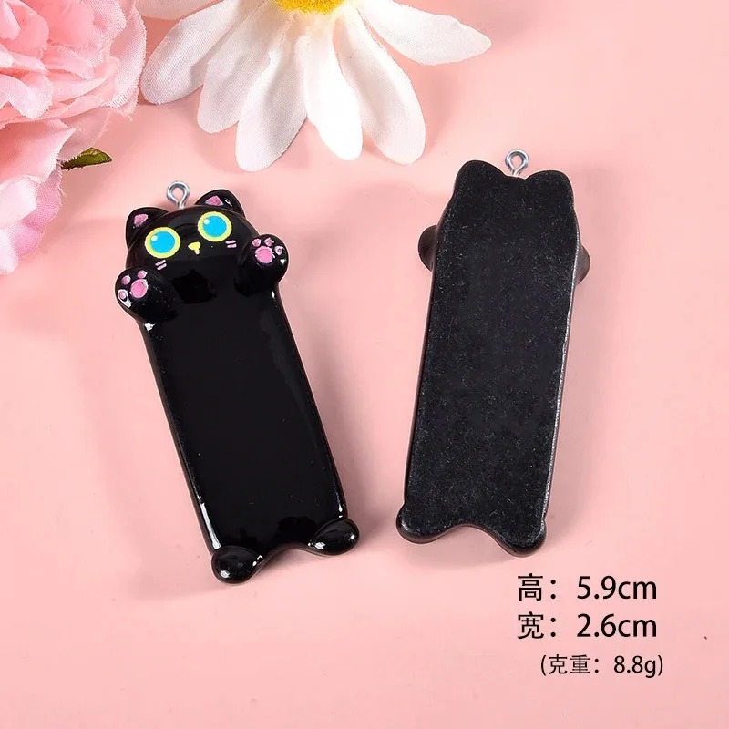 5pcs Lovely Cartoon Cat Resin  - Resin Art Keychain ulasan dan harga