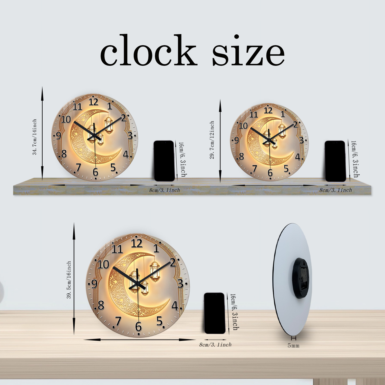 A Modern Accessible Luxury Gol - Resin Art Wall Clock ulasan dan harga