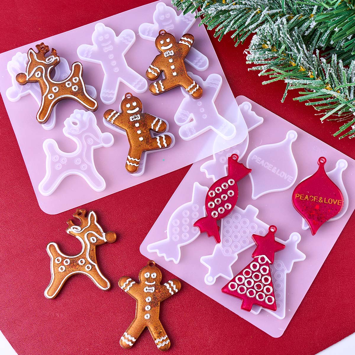 Christmas Series Earrings Pend - Resin Art Kit With Molds ulasan dan harga