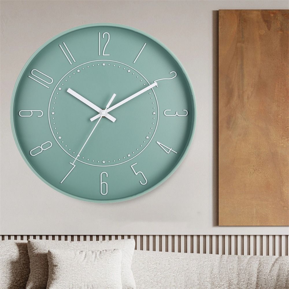Modern Plastic Hanging Clock S - Resin Art Wall Clock ulasan dan harga