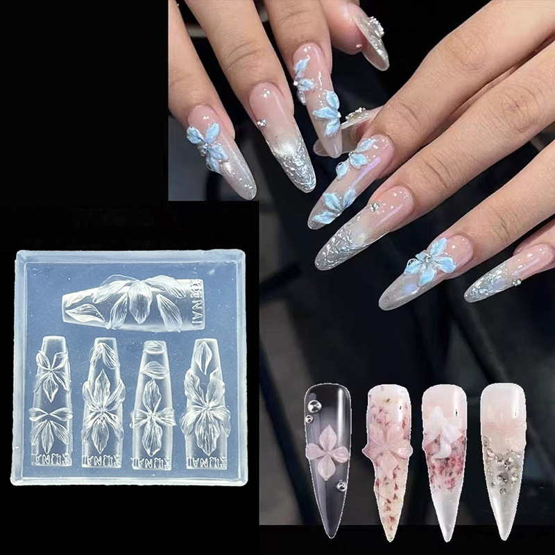 3D Flowers Nail Mold DIY Silic - Resin Art Templates Free ulasan dan harga