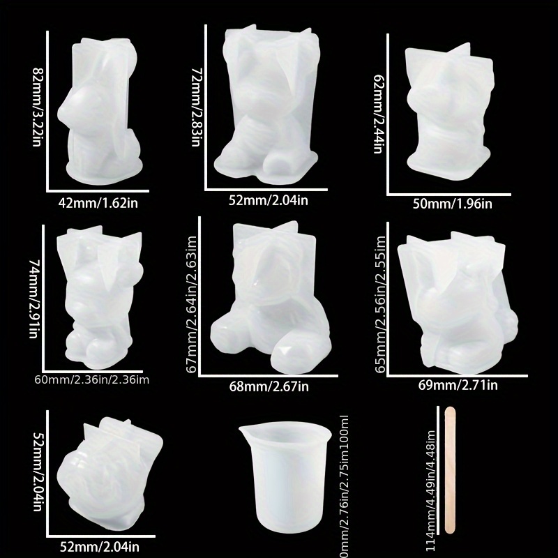 19pcs Resin-Made Mold Set, Sui - Resin Art Kit With Molds ulasan dan harga