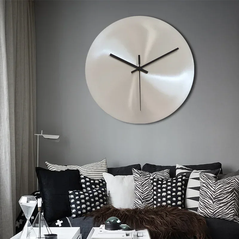 Silver Minimalist Industrial W - Resin Art Wall Clock ulasan dan harga