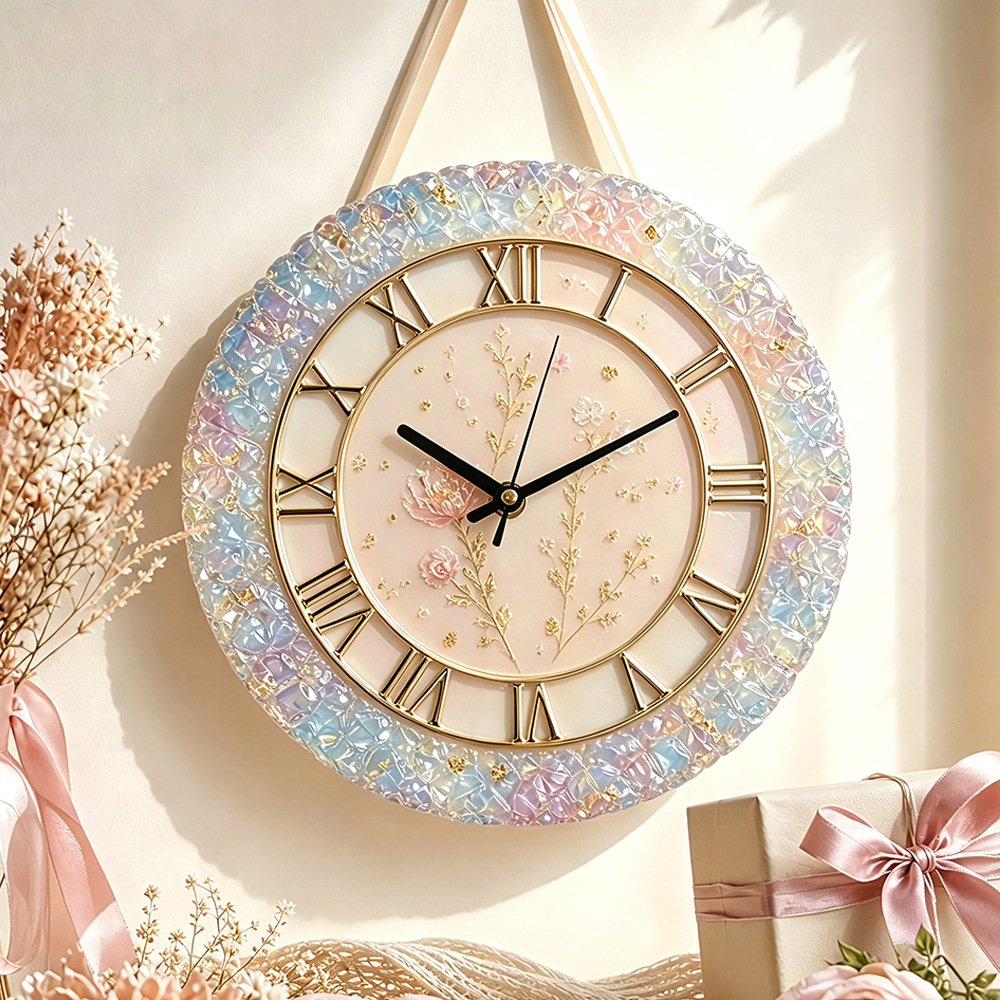 Diamond Faceted Clock Silicone - Resin Art Wall Clock ulasan dan harga