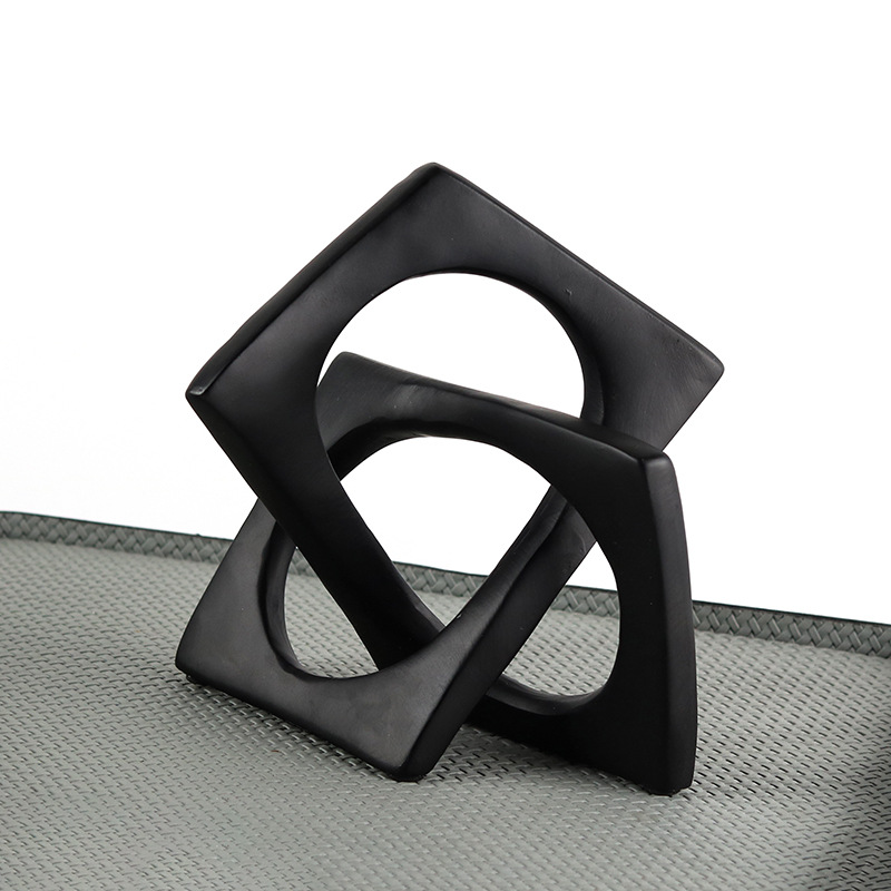 Modern Geometric Sculpture, Cr - Resin Art Ring ulasan dan harga