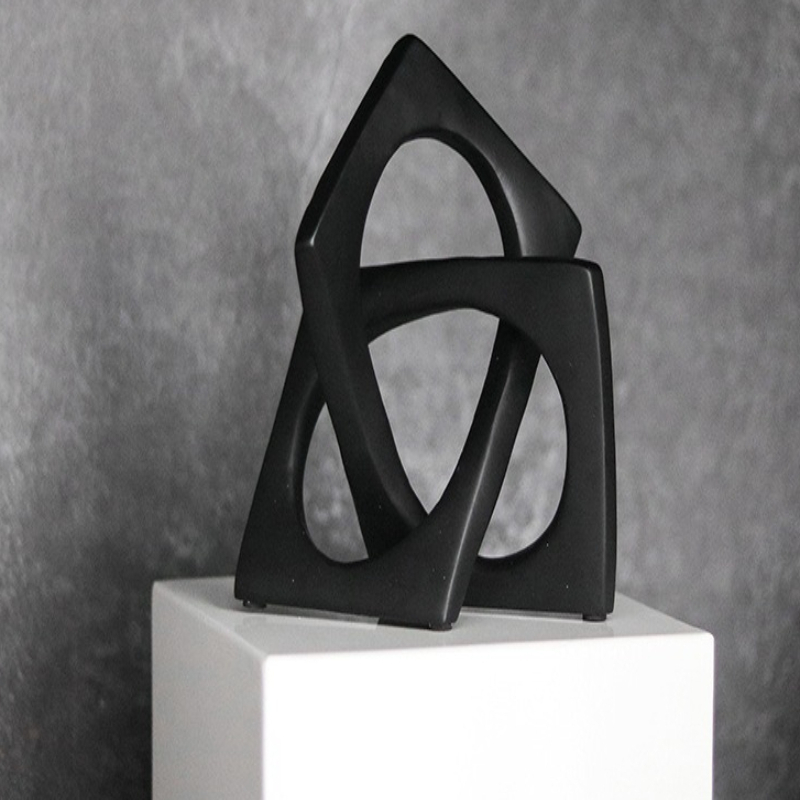 Modern Geometric Sculpture, Cr - Resin Art Ring ulasan dan harga