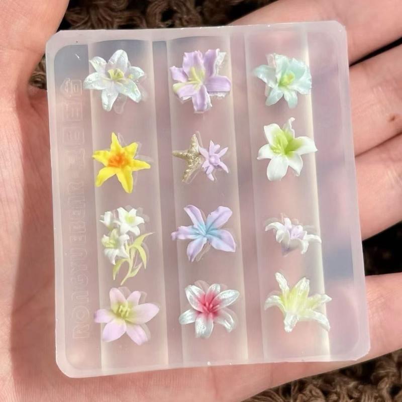 3D Silicone Flower Nail Art Ca - Resin Art Templates Free ulasan dan harga