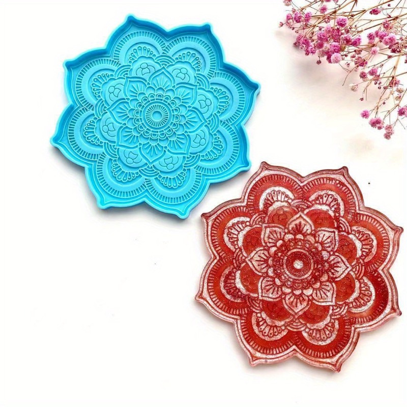 Mandala Coaster Silicone Mold  - Resin Art Kit With Molds ulasan dan harga