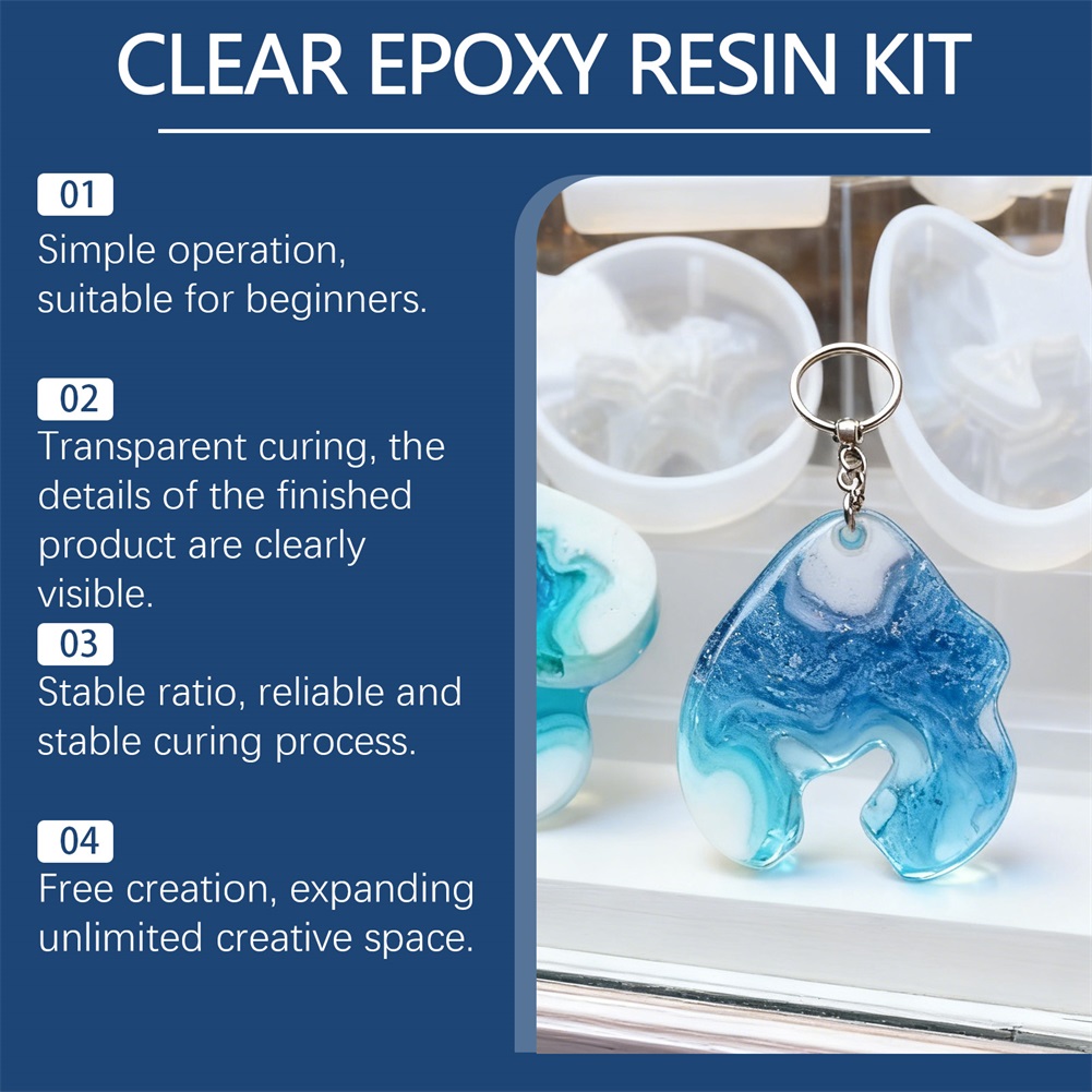 DIY Crystals Clear Epoxys Resi - Resin Art Kit With Molds ulasan dan harga