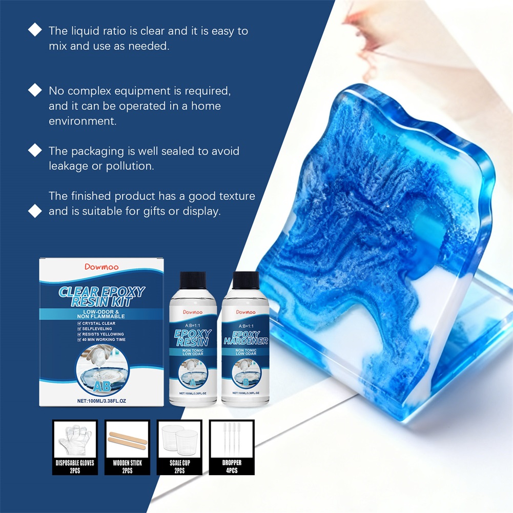 DIY Crystals Clear Epoxys Resi - Resin Art Kit With Molds ulasan dan harga