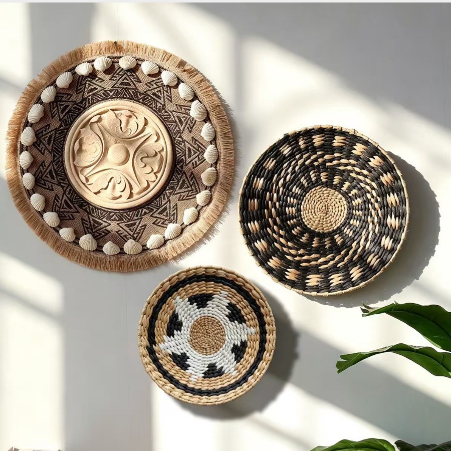 Boho Straw Wall Decor Grass We - Resin Art Aesthetic ulasan dan harga