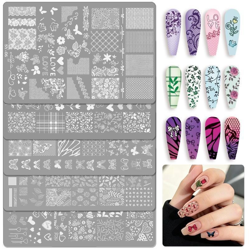 New Reusable Nail Art Transfer - Resin Art Templates Free ulasan dan harga