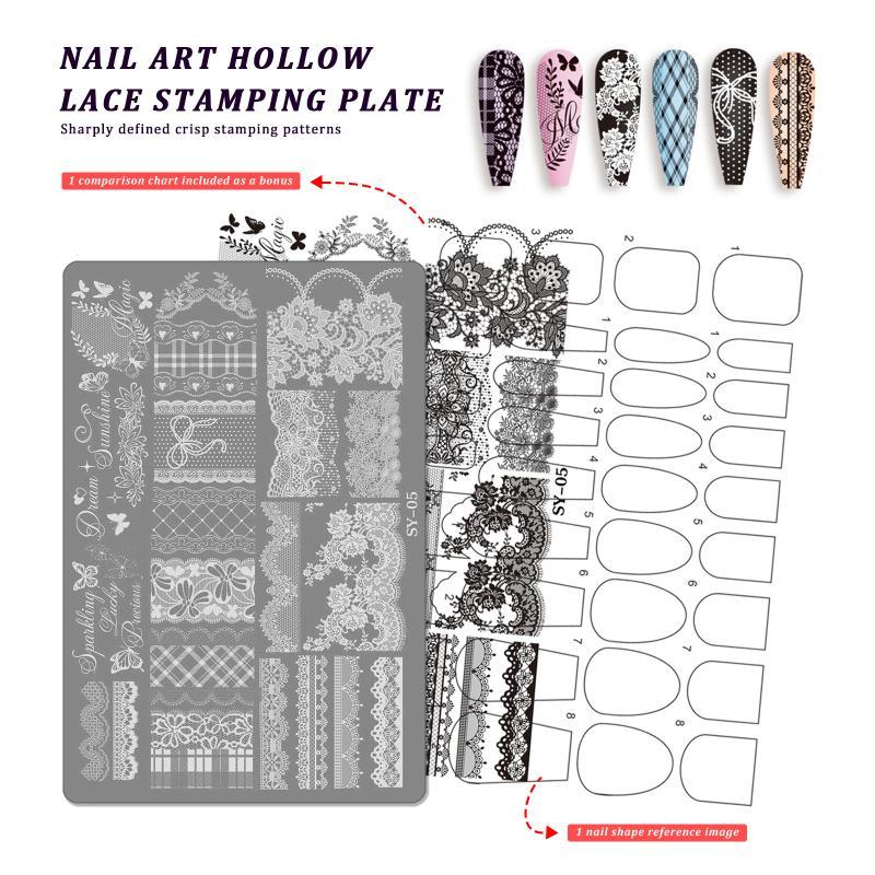 New Reusable Nail Art Transfer - Resin Art Templates Free ulasan dan harga