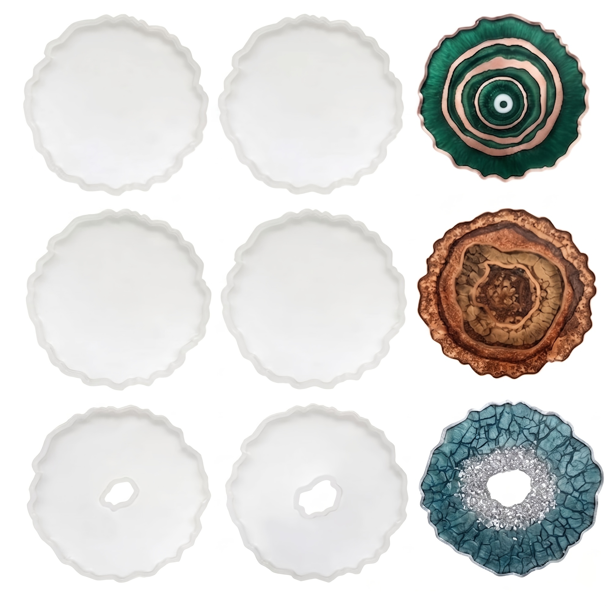 6pcs Irregular Agate Geode Coa - Resin Art Geode ulasan dan harga
